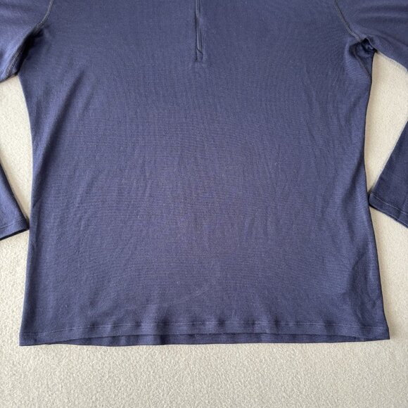 Icebreaker Merino Sweater Mens XL Blue 200 1/4 Zip Pullover Base Layer Techwear - Picture 5 of 16